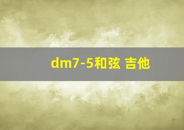 dm7-5和弦 吉他